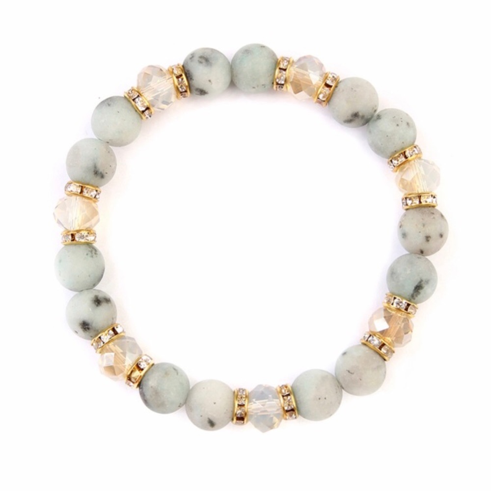 Riah Fashion Glass & Stone Bracelet